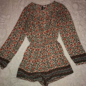 Floral print romper